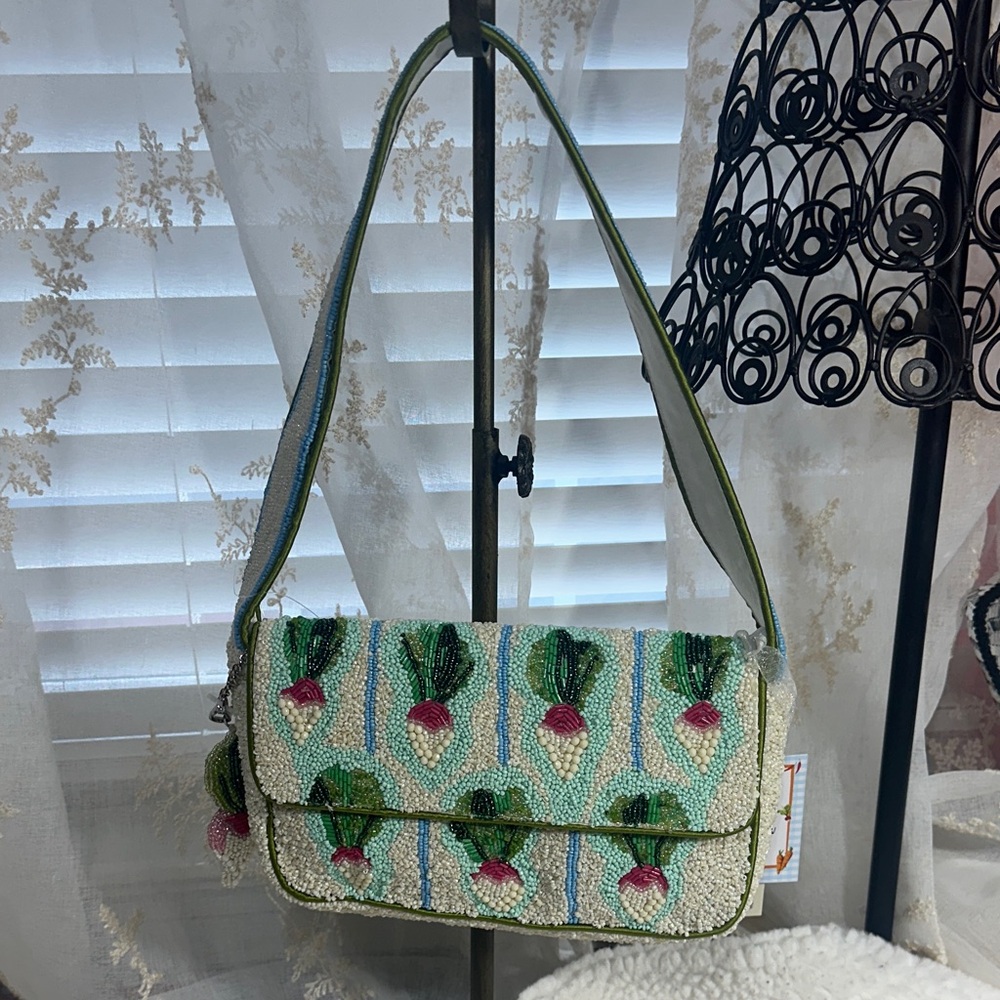 Made in India beaded radish shoulder bag